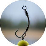 a fishing hook hanging from a hook on a hook. 